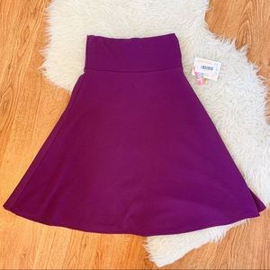 NWT Lularoe Solid Purple Azure Skirt Small
